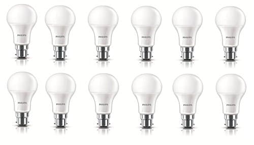 Philips Ace Saver 10.5W B22 LED Bulb,Cool Day Light,Pack of 12
