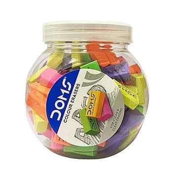 Doms Color Erasers Jar Pack of 100
