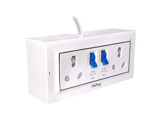 Palfrey Extension Board - Two 16A Socket with Safety Shutter & Two 16A MCB Switch